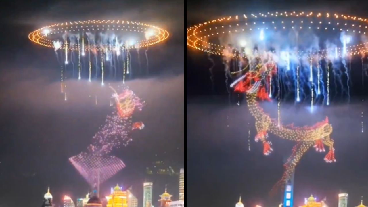 China new year drone show 2047